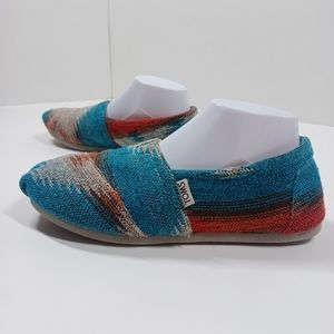 Toms Wool Faux Fur Line Slip On Slide Sneaker Shoes Women's Size 8